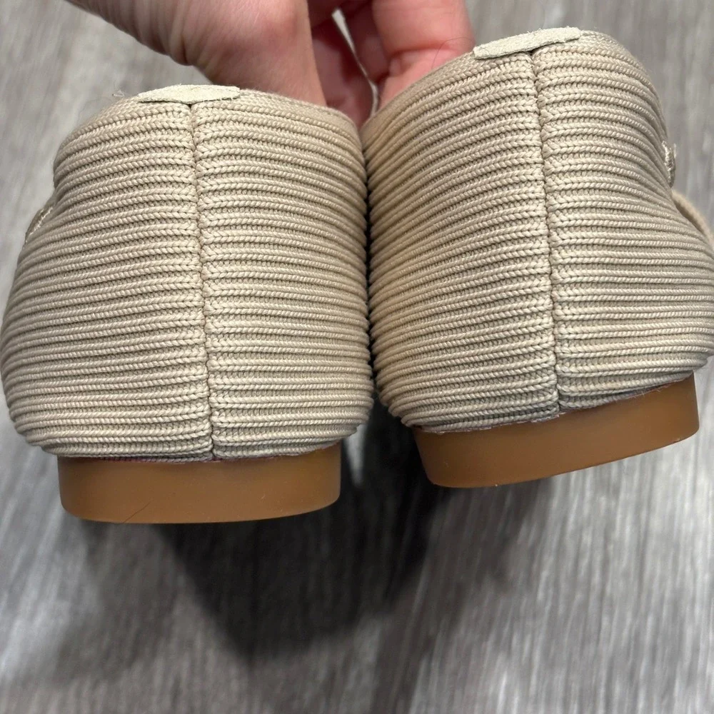 VIVAIA Margot Square-Toe Mary Jane Almond Ribbed Knit Flat Preppy Minimalist 8.5 - Picture 4 of 9